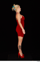 Jarushka Ross dressed red dress red high heels standing whole body 0007.jpg